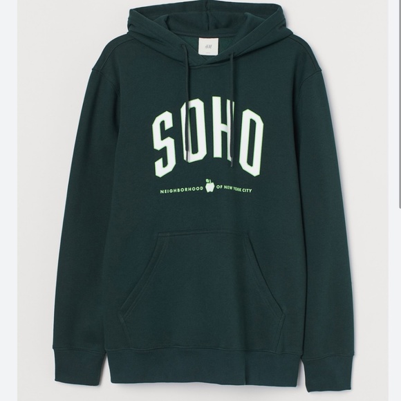 H&M Other - H&M SOHO Dark Green Hooded Sweatshirt - XL
